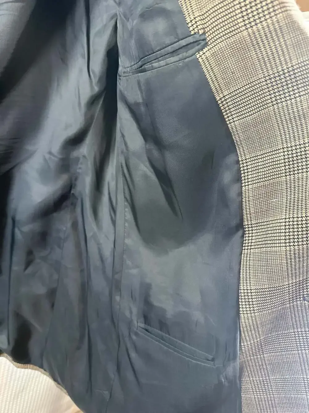 Vintage Mani by Giorgio Armani  Gray Checked Plaid Blazer Sport Coat